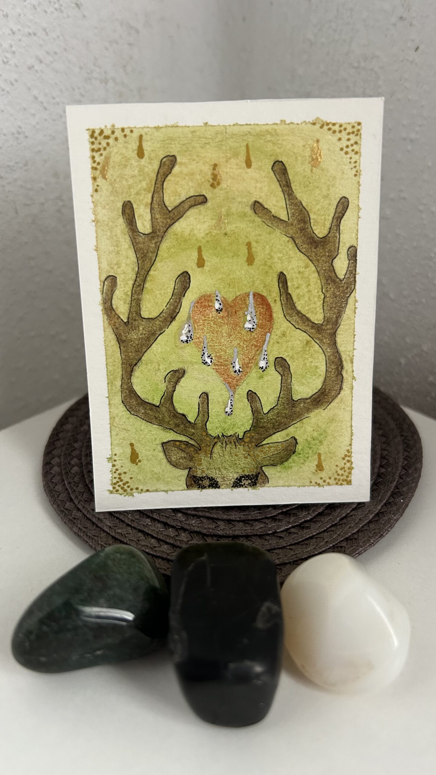 The Deer Maiden – Original Miniature Painting - Image 3