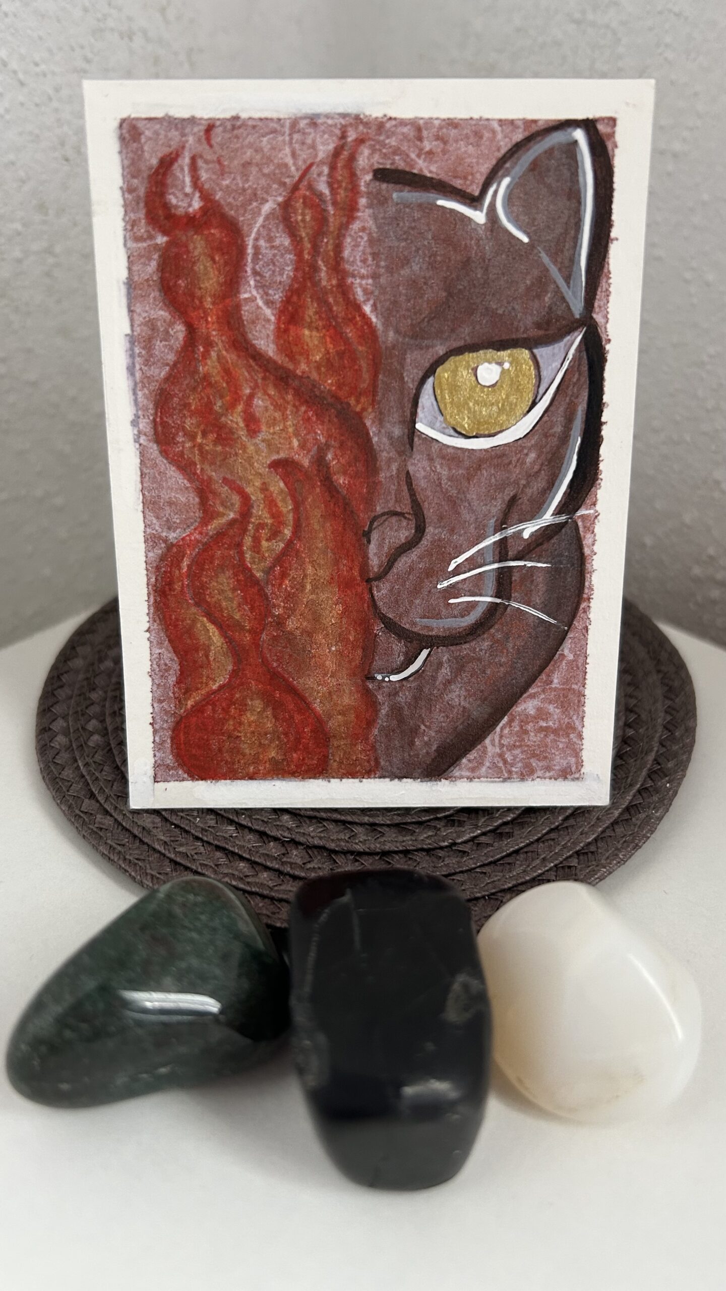 The Black Panther Muse – Original Miniature Painting - Image 3